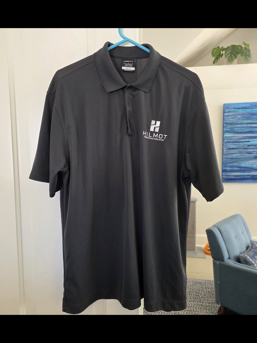Nike Golf Men's Black Performance Polo Company Logo L